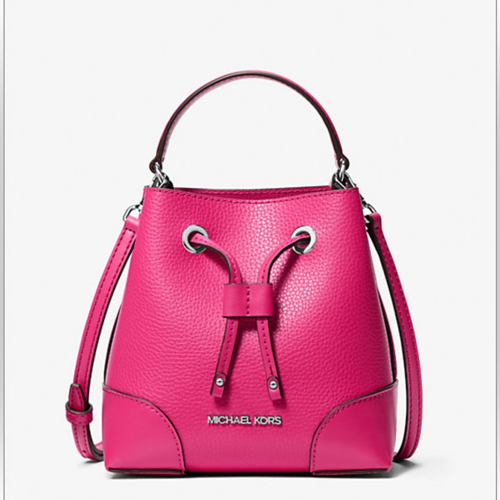 NWT Michael Kors Mercer Small Leather Bucket Bag